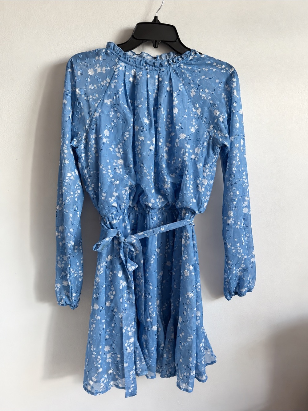 Trixxi Blue Floral Long Sleeve Dress – Size M